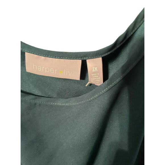 Harper and Liv‎ Tunic Length Tank Top 2X Emerald - Picture 2 of 4